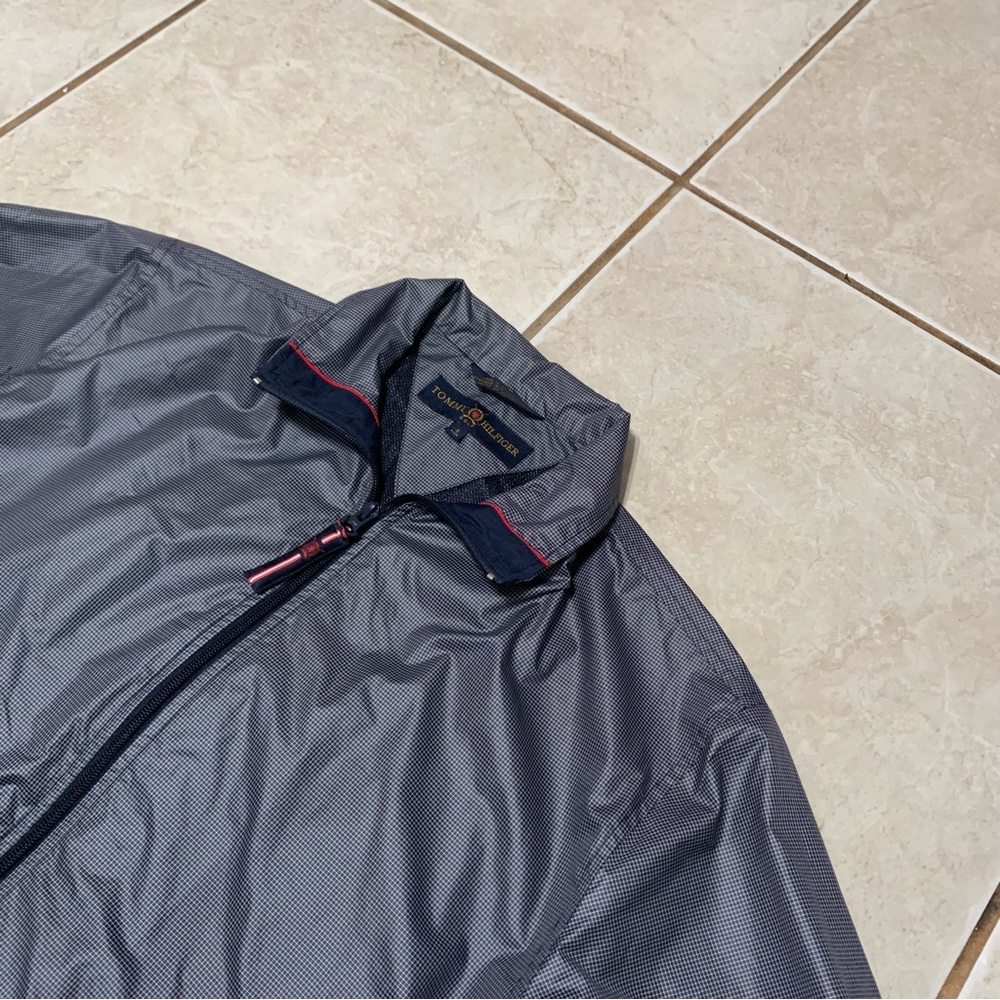 Tommy Hilfiger Golf Jacket - Black & White Grid Pattern, Size S